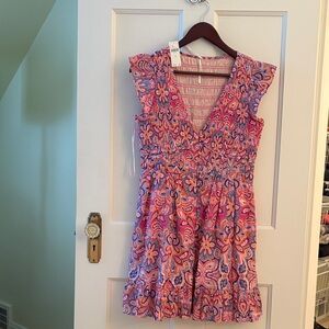 Brand New Anthropologie Pink and Purple Floral Dress